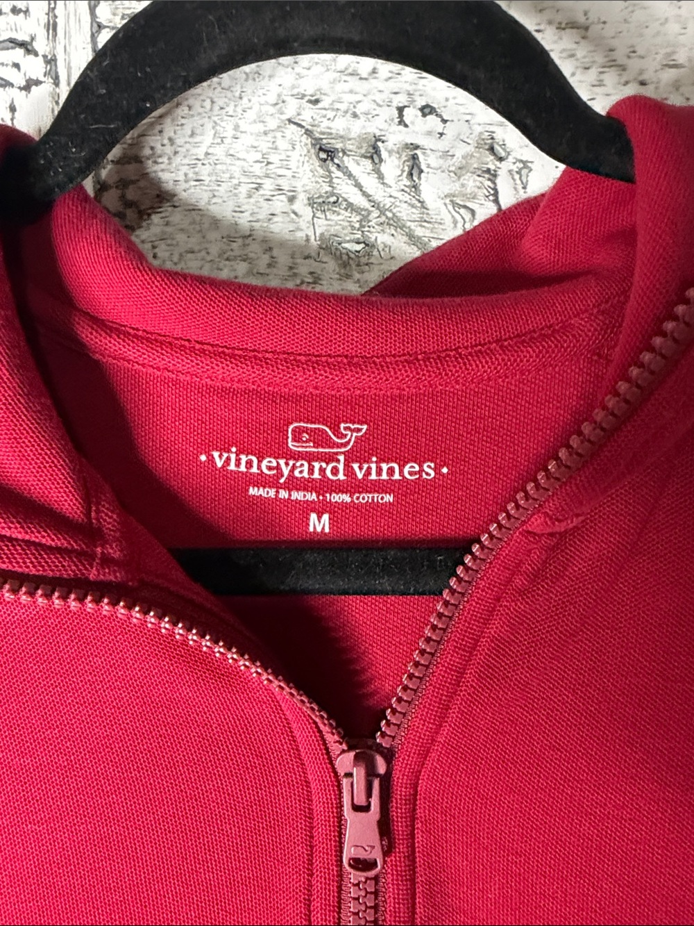 Vineyard Vines Men's Maroon collared pull over - Picture 6 of 7